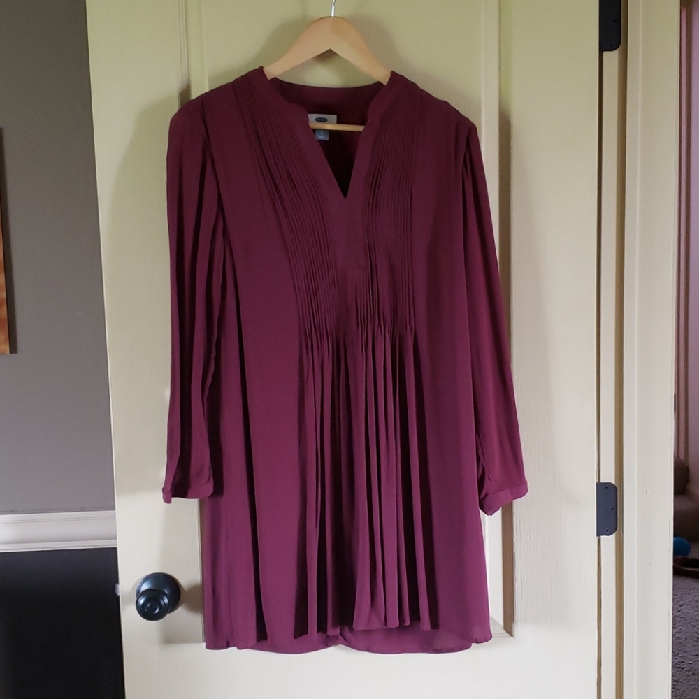 Maroon Longsleeve Dress